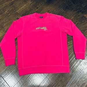 Noah hot pink Cheetah 🐆 embroidered crewneck sweatshirt